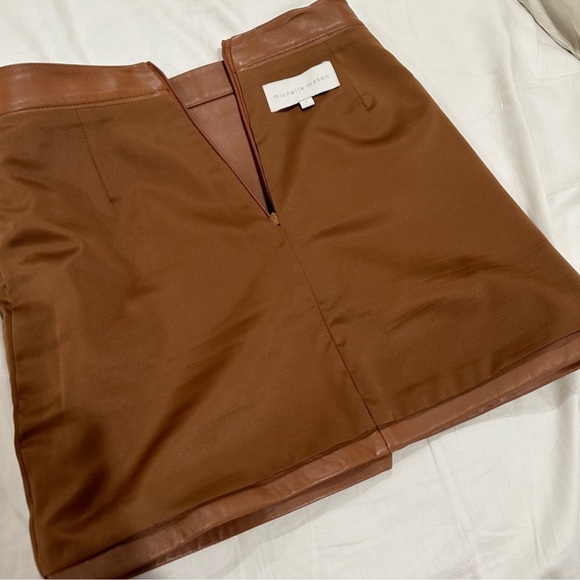 Michelle Mason Brown Leather Skirt (LIKE NEW) - Picture 10 of 10
